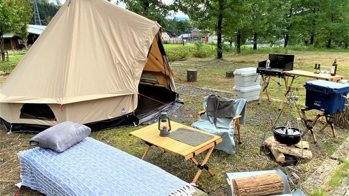 【テント持込み/キャンプ＆スパ】天然温泉・サウナやカフェが併設で初めての方も安心〇お手軽キャンプ